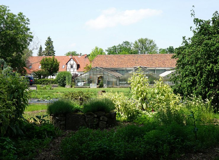 Blick auf die Beliebte Location für den Sektempfang nach der Trauung: die Klostergärtnerei